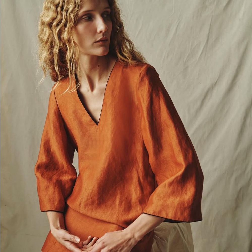 Terracotta mini caftan